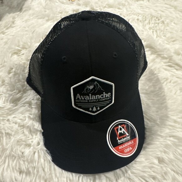 Avalanche Outdoor Supply Company adjustable snap back hat NEW black - Picture 1 of 8
